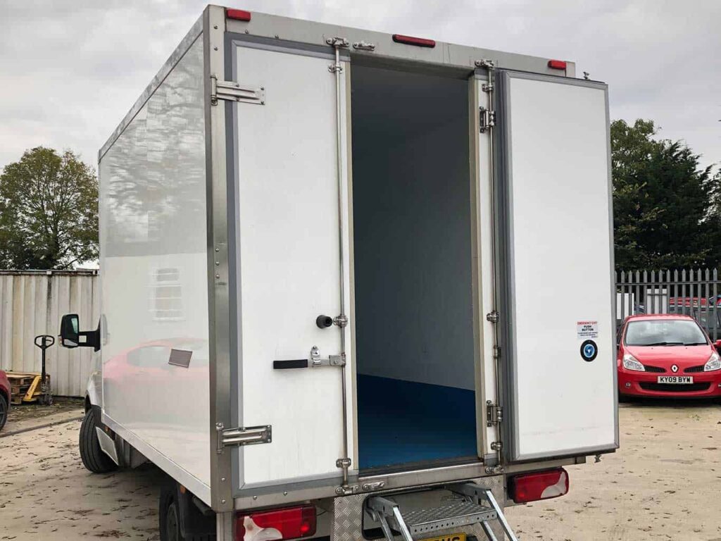 Refrigerated Vehicle with cold storage door open