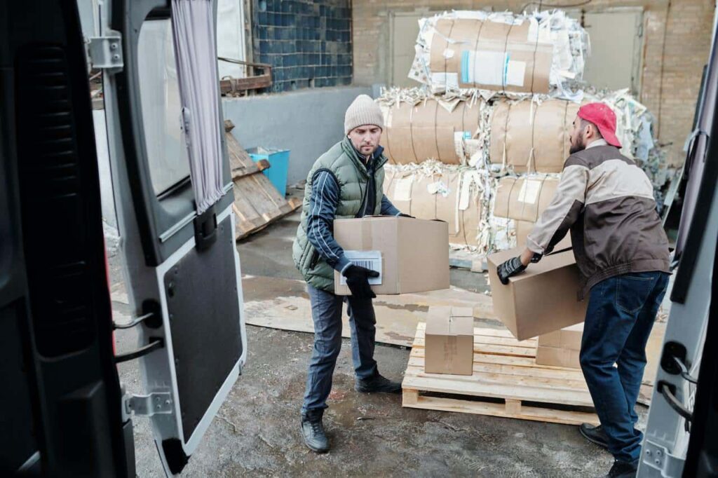 Loading a refrigerated van