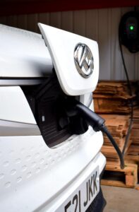 Charging electric van
